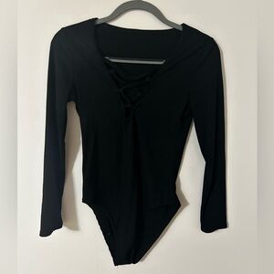Black long sleeve bodysuit